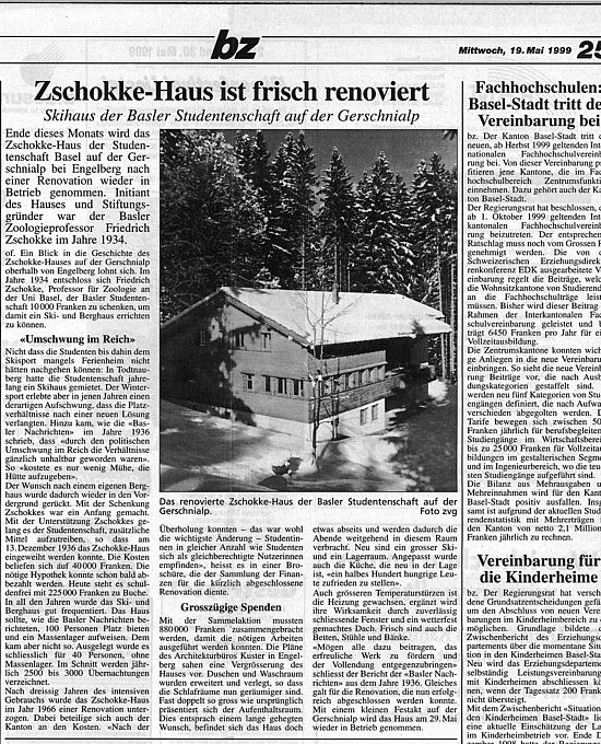 Basellandschaftliche Zeitung vom 19. Mai 1999